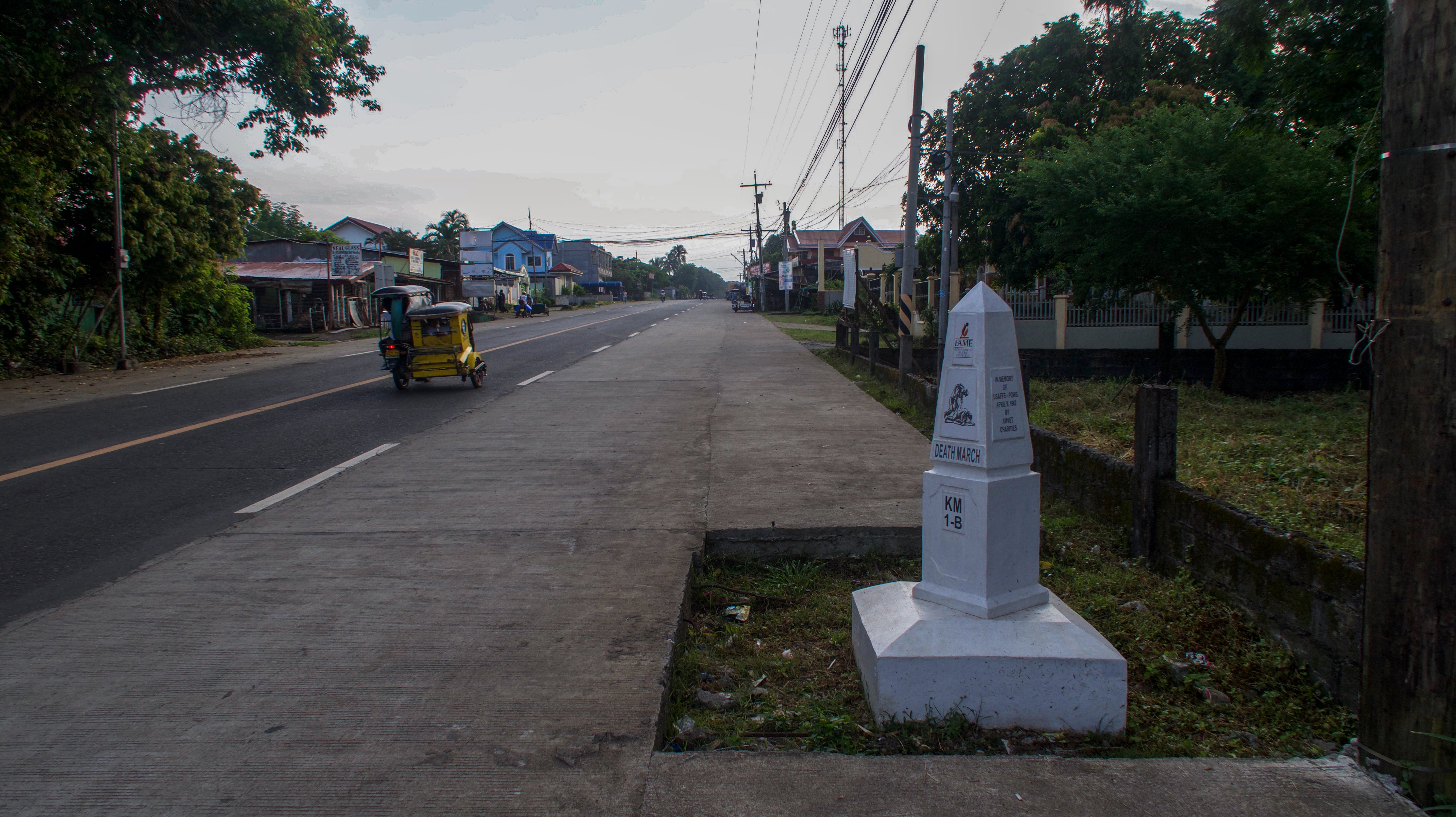 Bataan Death March Marker in Bagac Bataan Philippines